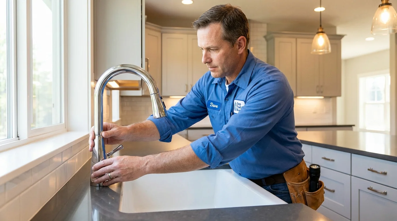 Kitchen faucet installation by Johns Plumbing LLC in Providence
